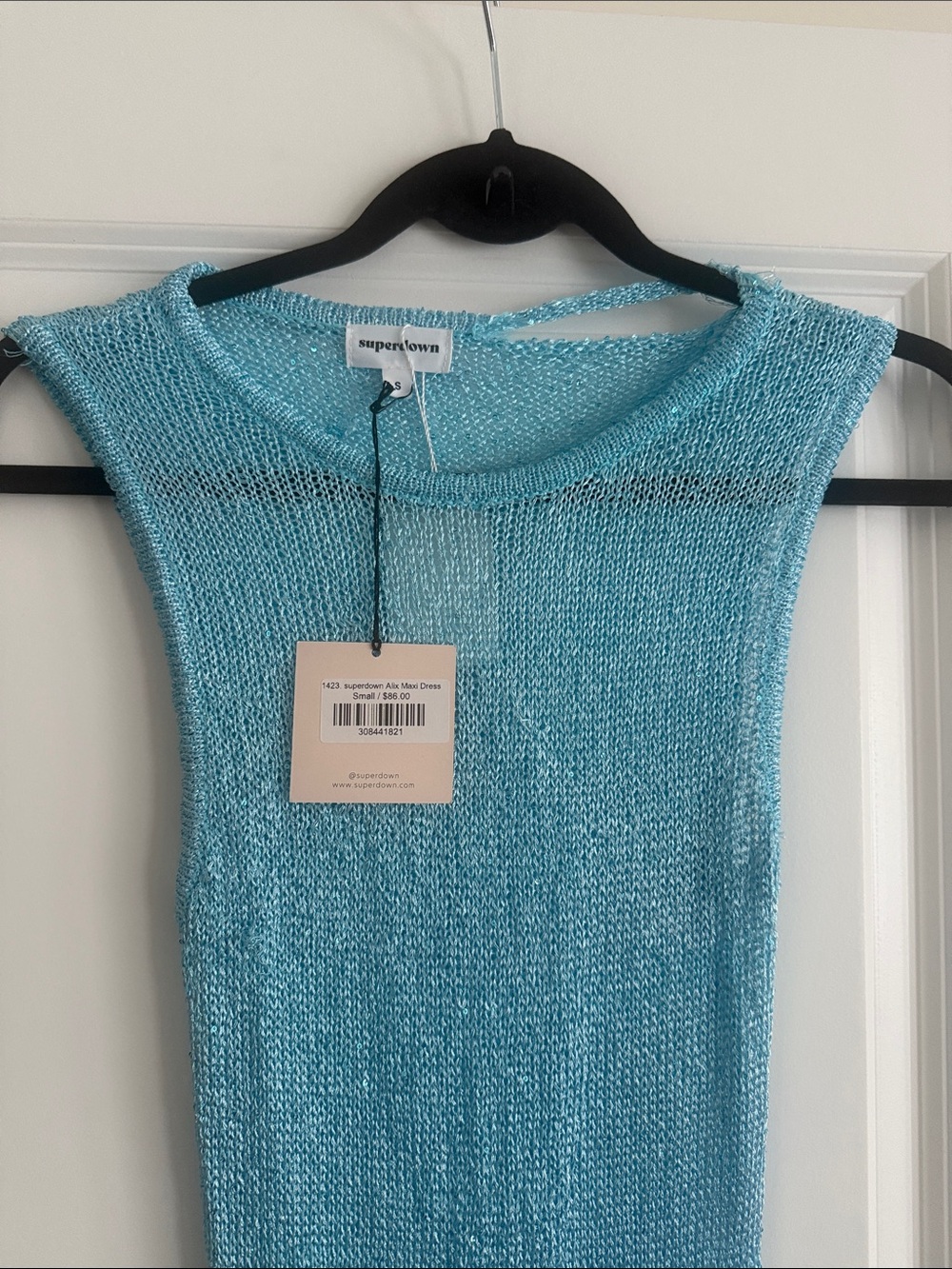 SUPERDOWN Alix Maxi Dress in BLUE S BEACH COVER UP (damage) - Picture 5 of 8